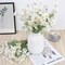 15 Bundles Artificial Flowers White Artificial Daisy Flowers UV Resistant Outdoor Fake Wildflowers with Stems Faux Greenery Shrubs Plants Arrangements for Wedding Decoration Home Garden Decoration